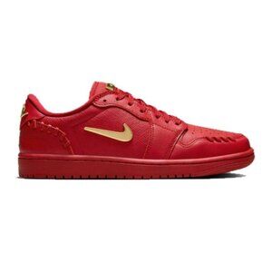 Nike Air Jordan 1 Low Size 8 Women Sneakers Gym Red Metallic Gold FN5032-607 NEW